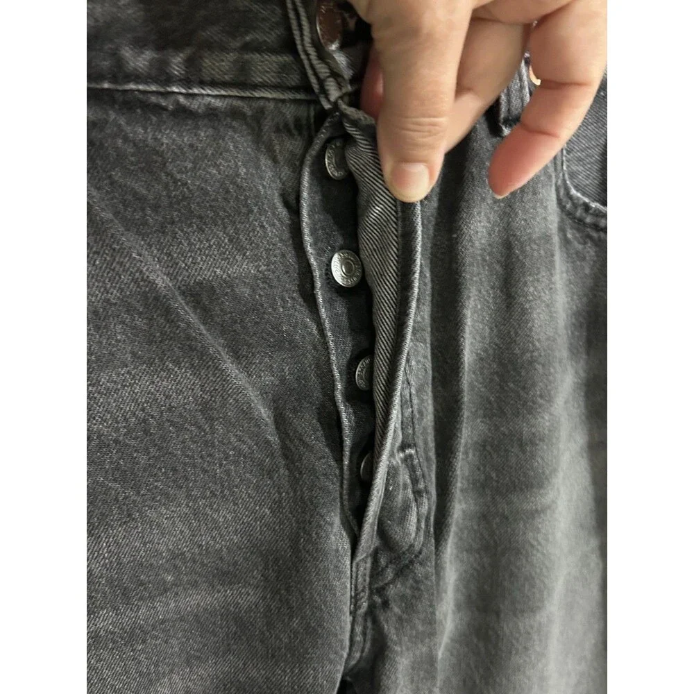 Levi's Men's 501 36x30 Original Straight Fit Jeans Big E Selvedge Washed Black